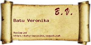 Batu Veronika névjegykártya